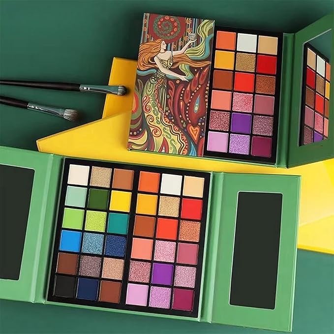 K'APEINE 36 Colors Eyeshadow Palette, Colorful Eyeshadows Palette Neon Shimmer Matte Glitter Eye Shadow High Pigmented Shadow Set Long Lasting Eye Makeup for Women-Velvo Beauty