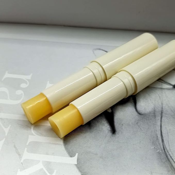 2PCS Handmade Plant lip balm Pink Lips Serum Brighten Dark Lips Bleaching Essence Lip Balm Repair Fine Lines Brighten Moisture Exfoliator Lip Care (Yellow)-Velvo Beauty