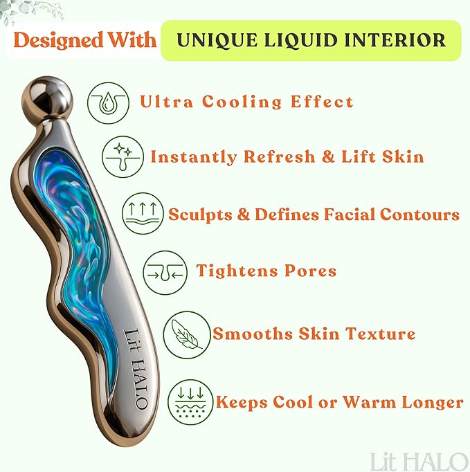 4-in-1 Gua Sha Massager: Stainless Steel Cryo Gua Sha Facial Tools for Face, Neck, Body – Lymphatic Drainage Massager, Facial Roller, Reduce Puffiness, Improve Circulation Beauty Tools-Velvo Beauty