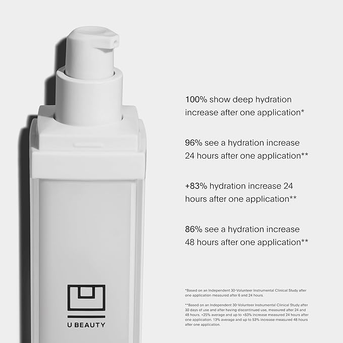 U Beauty The SUPER Hydrator - Mega-Dose Skin Hydrator and Hyaluronic Acid Moisturizing Cream with Peptides and Grapeseed Oil for Supple, Smooth, and Softer-Looking Skin For Up To 48 Hours - 0.5 fl oz-Velvo Beauty