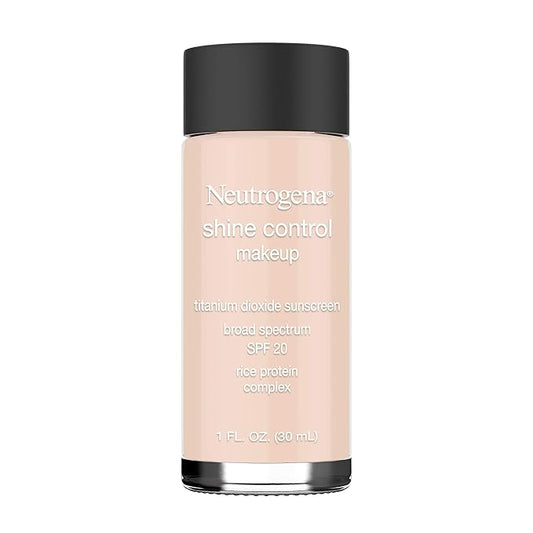 Neutrogena Shine Control Liquid Makeup Broad Spectrum Spf 20, Natural Ivory 20, 1 Oz.-Velvo Beauty