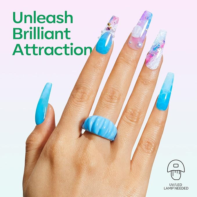 modelones Summer Gel Nail Polish, 6 Colors Jelly Gel Polish Neon LGBT Red Blue Green Pink Purple Nail Art Design Translucent Soak Off Manicure Salon DIY Girls Women Gift-Velvo Beauty