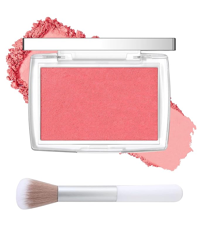 Powder Blush Palette, Matte Powder Makeup Blush for Cheeks, Natural Glow Face Blush Contour Palette, Lightweight, Smooth, Highly Pigmented Buildable Color, Long-lasting All-Day Face Enhancing -#Cherry-Velvo Beauty