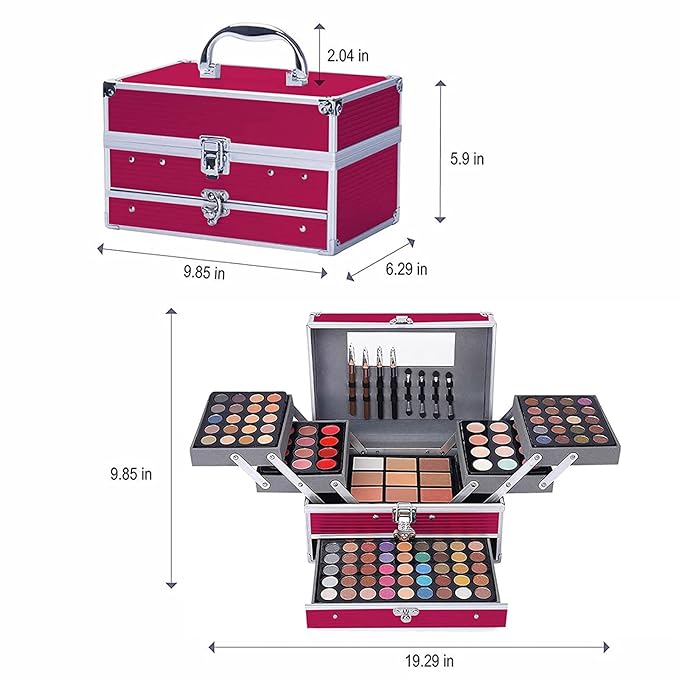 132 Color All- In- One Makeup For Women Full Kit,Professional Makeup Kit,Makeup Gift Set for Women &Girls,Include eyeshadow/lipstick/concealer/Lip Gloss/Eyeliner/Mascara/Makeup Brushes(Pink)-Velvo Beauty