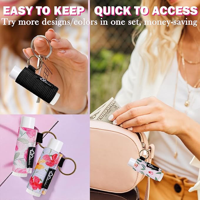 WK IEASON Lip Balm Holder Keychain Bulk Chapstick Holder Key chain-Velvo Beauty