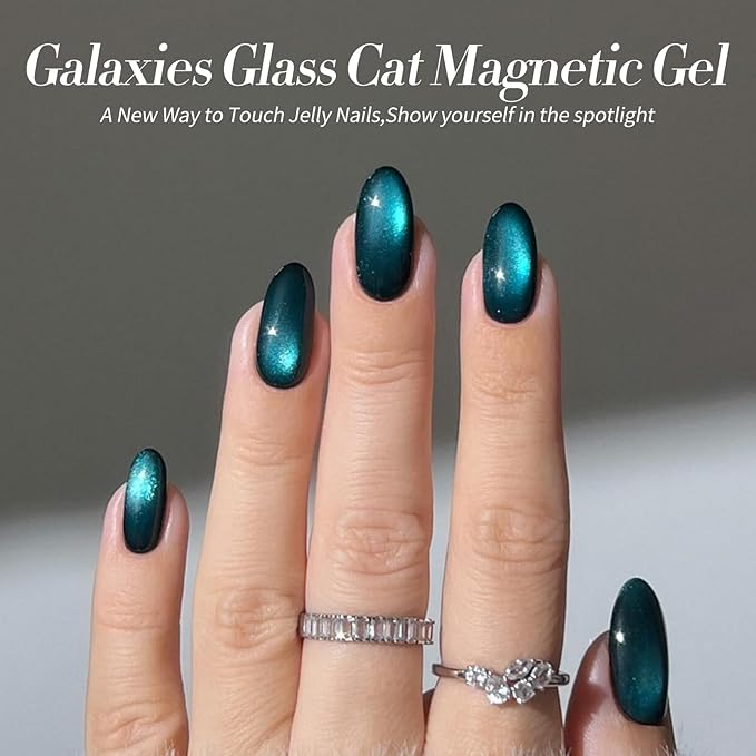 Born Pretty Cat Magnetic Eye Gel Nail Polish Glitter Auroras Magnetic Gel Polish Colorful Holographic Cat Magnetic Eye Nail Art Manicure DIY at Home 6PCS-Velvo Beauty