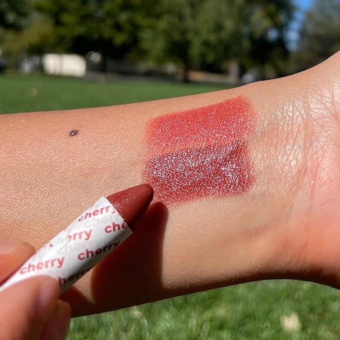 Axiology Multi Stick Crayons For Eyes, Lips, Cheeks Balmies Duo Gift Set Creamy Buildable Lightweight Moisturizing Blush Face Sticks Contour & Highlight All Day Wear Face Makeup (Strawberry & Cherry)-Velvo Beauty