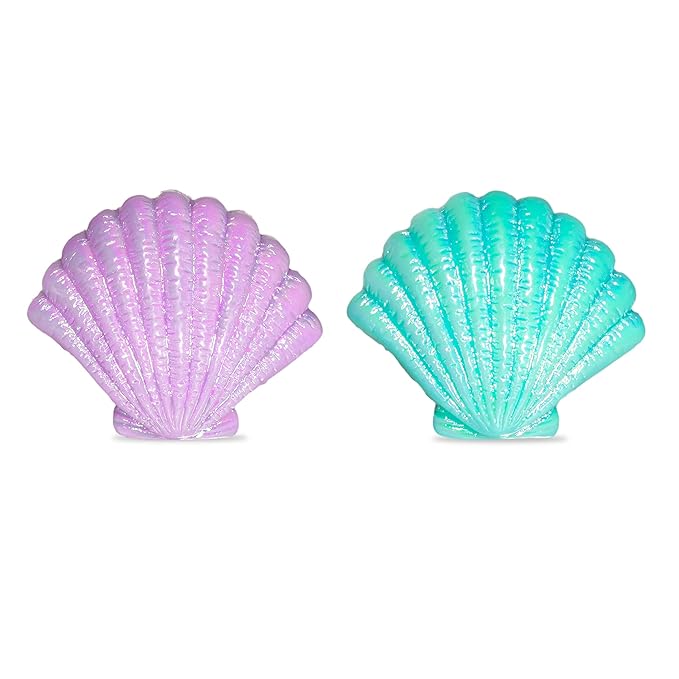 MAD BEAUTY Disney The Little Mermaid Lip Balm Duo 2-Pack, Cute Shell-Shaped Pots, Strawberry & Blueberry, Moisturize & Hydrate for Soft Fresh Lips, Great Gift, Adorable-Velvo Beauty