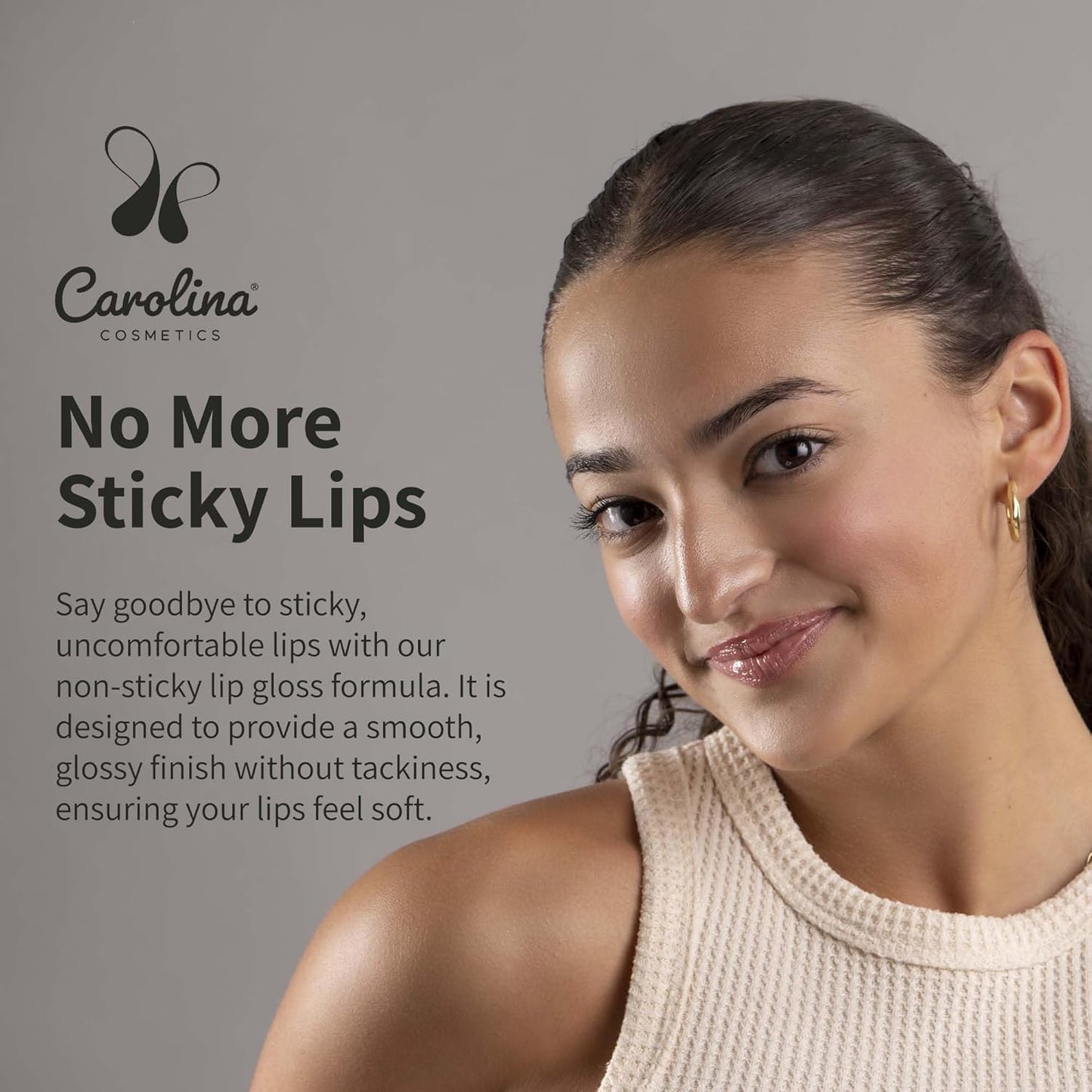 Plant-Based Non-Sticky Lip Gloss (What A Babe) - Hydrating & Nourishing with Sunflower Seed Oil, Cacao & Grape Seed Oil - Gluten-Free, Vegan, Non-GMO, Paraben-Free - 5g/0.18oz-Velvo Beauty