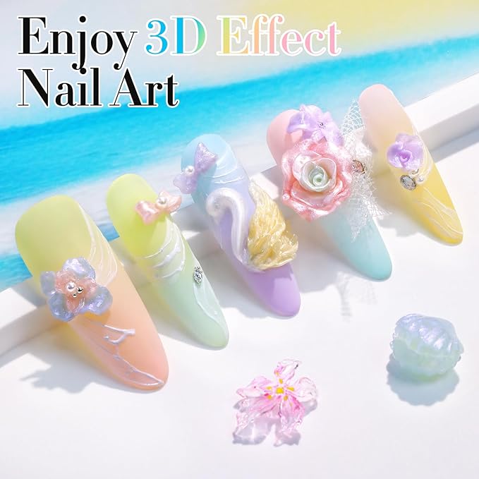 Double Rhythm 3D Nail Gel Pearl Solid Sculpting for Nail Art Non-Sticky Hard for Building Carving Molding Extension Soak Off UV/LED Salon Home DIY 0.5 Oz (Blue-Silk 09)-Velvo Beauty