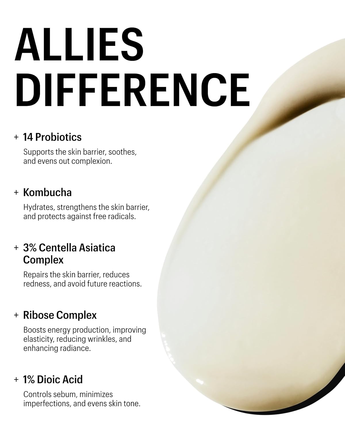 Allies of Skin Multi Nutrient & Dioic Renewing Cream: Moisturizer with Dioic Acid, 14 Antioxidants, Probiotics & Centella Asiatica. Targets Imperfections, Brightens & Protects Skin 1.7 oz / 50 ml-Velvo Beauty