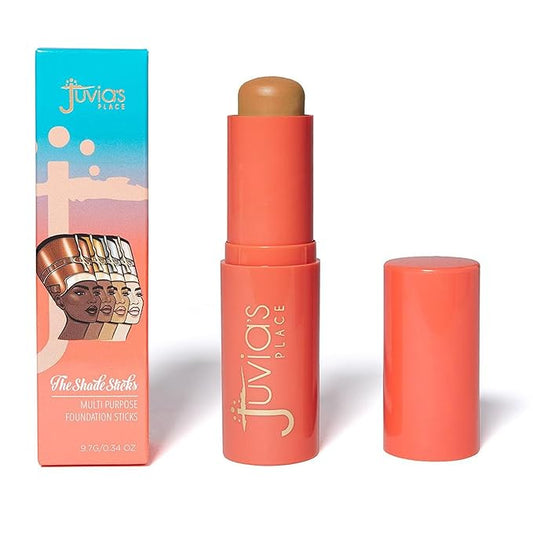 Juvia's Place Shade Stick Foundation, Concealer, Contour, Dominica, Tan w/Golden Undertone, .34 oz-Velvo Beauty