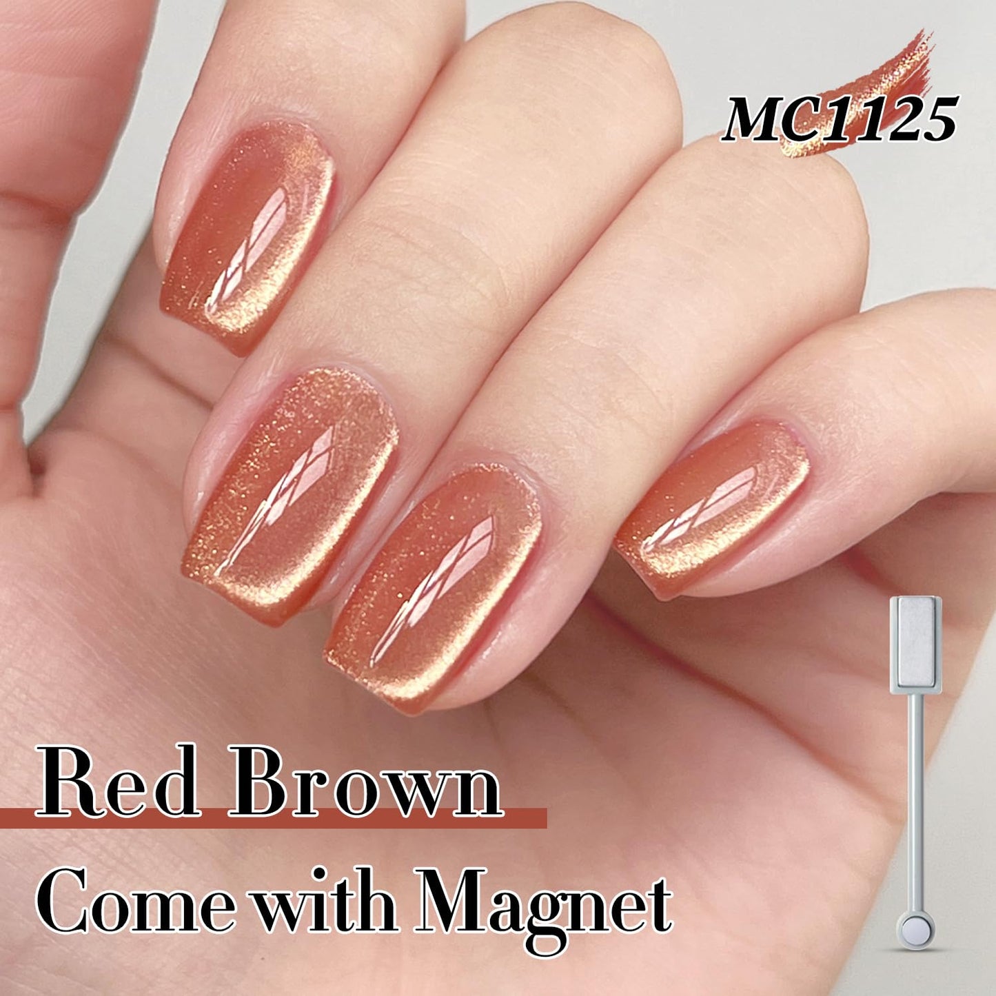 Double Rhythm 6 Colors Cat Eye Gel Polish Set Shimmer Glitter with Magnet Holographic Reflective Magnetic UV Nail Art Kit (6-Kit 42)-Velvo Beauty