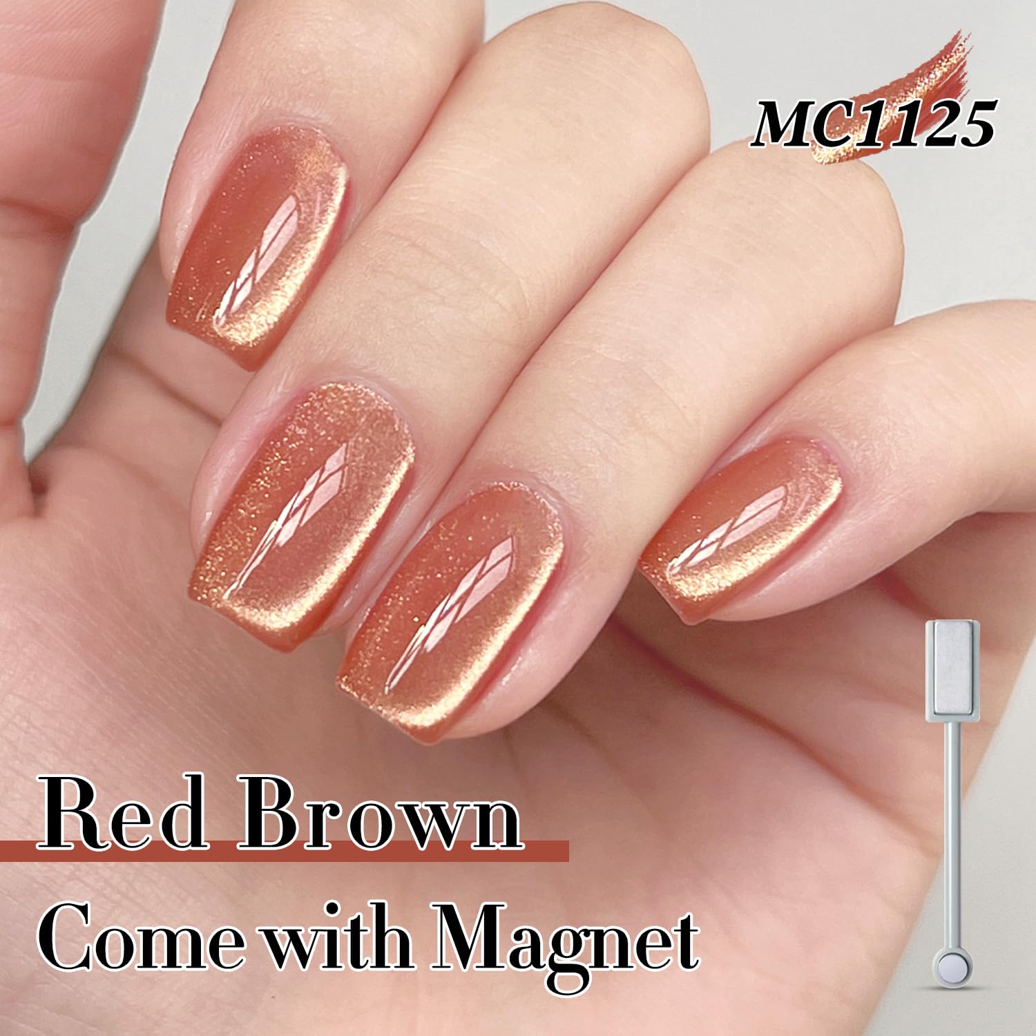 Double Rhythm 6 Colors Cat Eye Gel Polish Set Shimmer Glitter with Magnet Holographic Reflective Magnetic UV Nail Art Kit (6-Kit 42)-Velvo Beauty