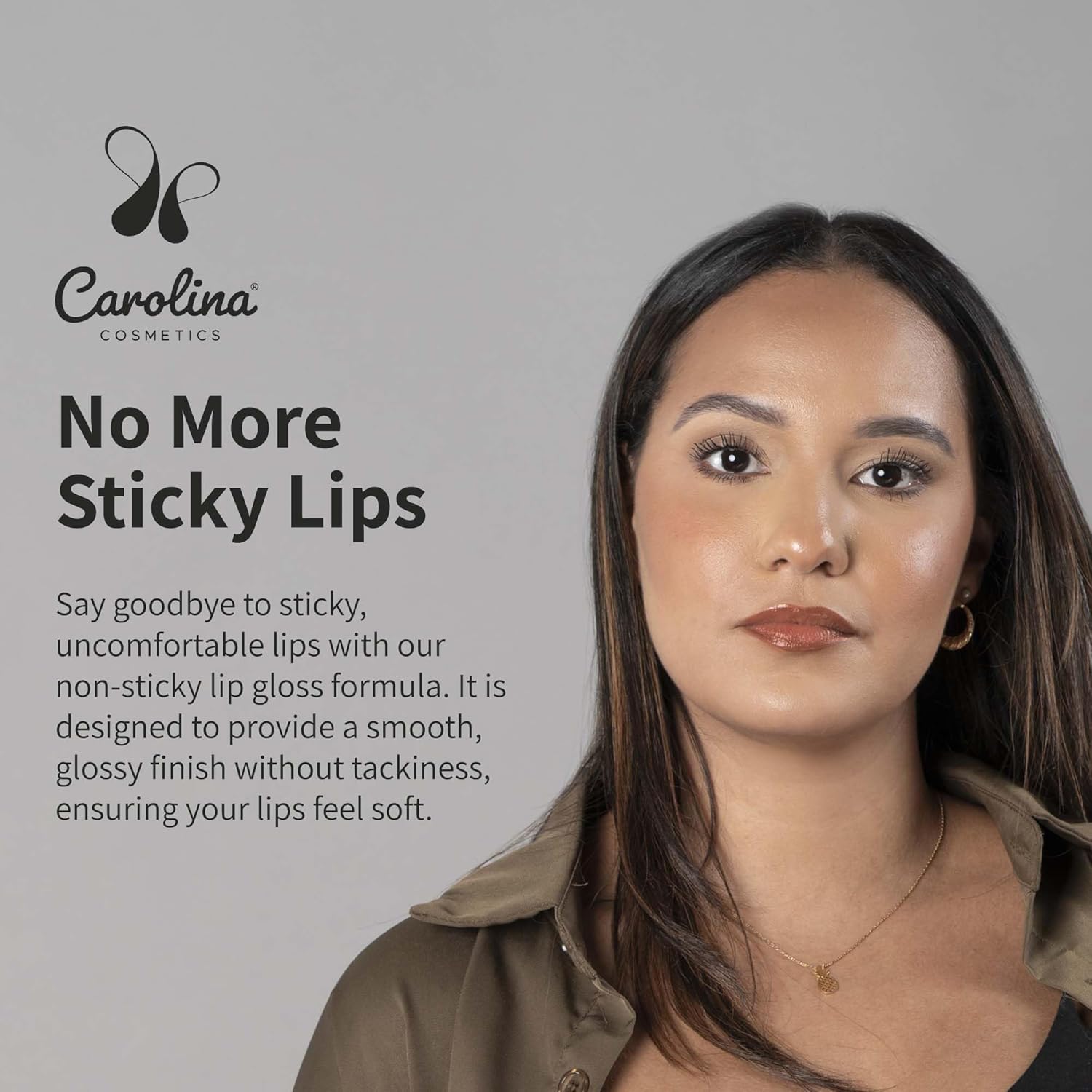 Plant-Based Non-Sticky Lip Gloss (Nude with Attitude) - Hydrating & Nourishing - Sunflower Seed Oil, Cacao & Grape Seed Oil - Gluten-Free, Vegan, Non-GMO, Paraben-Free - 5g/0.18oz-Velvo Beauty