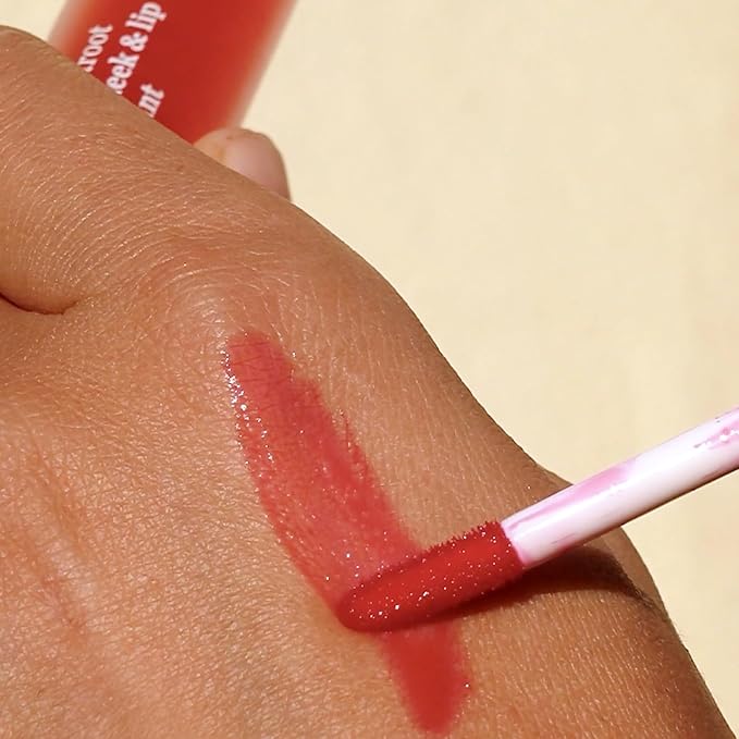 Ere Perez - Natural Beetroot Cheek + Lip Tint | Water-Resistant, Long-Lasting, Hydrating, Vibrant | Blue Agave, Rosehip Oil, Vitamin E | Vegan, Cruelty-Free, Clean Beauty (Fun-Pink)-Velvo Beauty