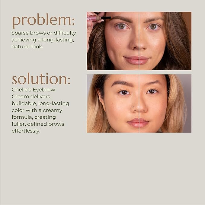 Chella Eyebrow Cream, Graceful Grey - Vegan, Cruelty Free, Paraben Free, Gluten Free Eyebrow Pomade Makeup - Long Wearing, Velvet Consistency, Water Resistant-Velvo Beauty