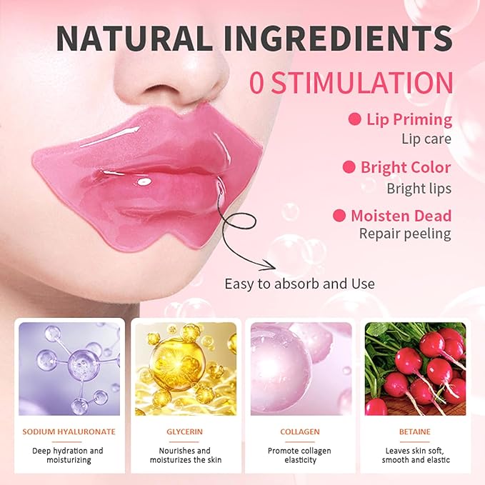 20 Pieces Lip Masks&24K Gold Under Eye Masks,Crystal Collagen Gel Eye Masks,Moisturizing Cherry Blossom Lip Patches Skin Care,Reducing Fine Lines & Dark Circle for Puffy Eyes,Birthday for Women-Velvo Beauty