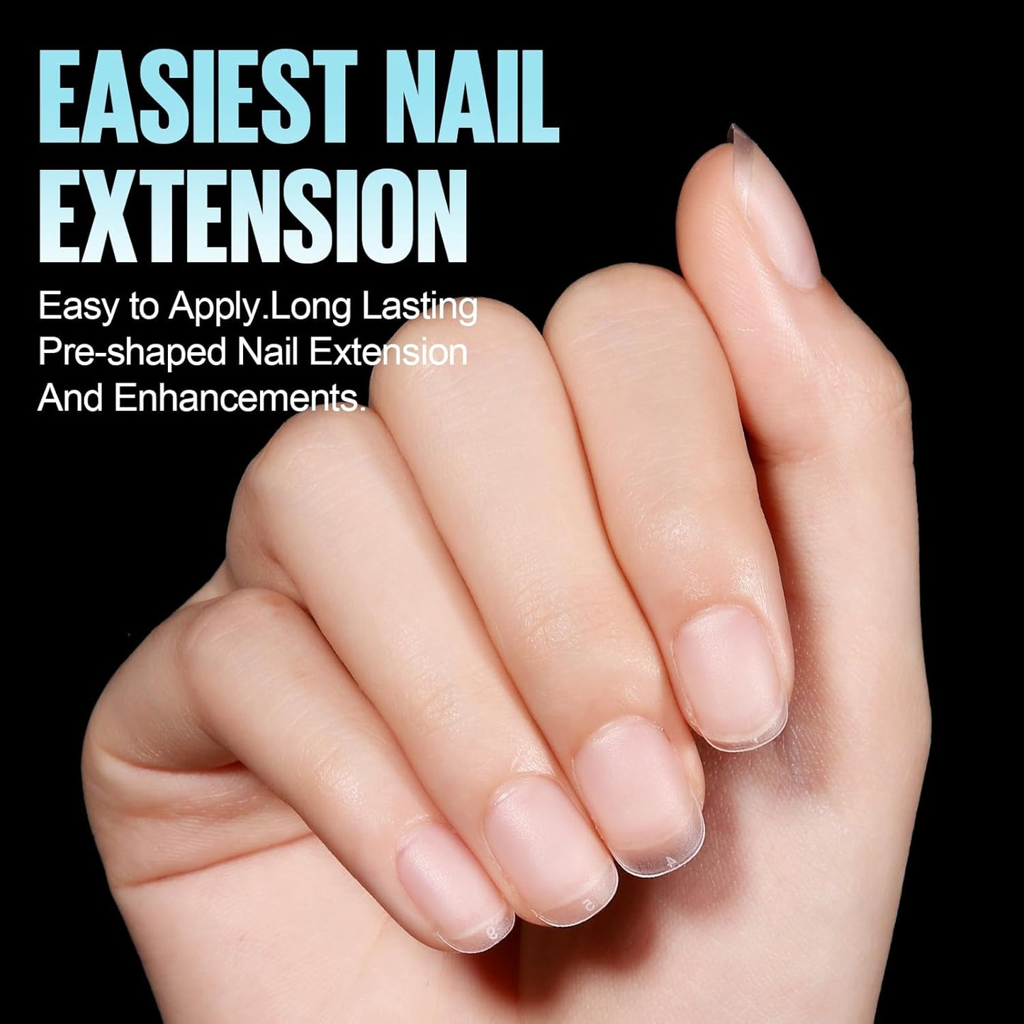 TOMICCA Extra Short Round Nail Tips, Double Sided Matte Gel Full Cover Nail Tips No Filed, Acrylic Fake False Nail Tips for DIY Press On Nails 360PCS 15 Sizes-Velvo Beauty