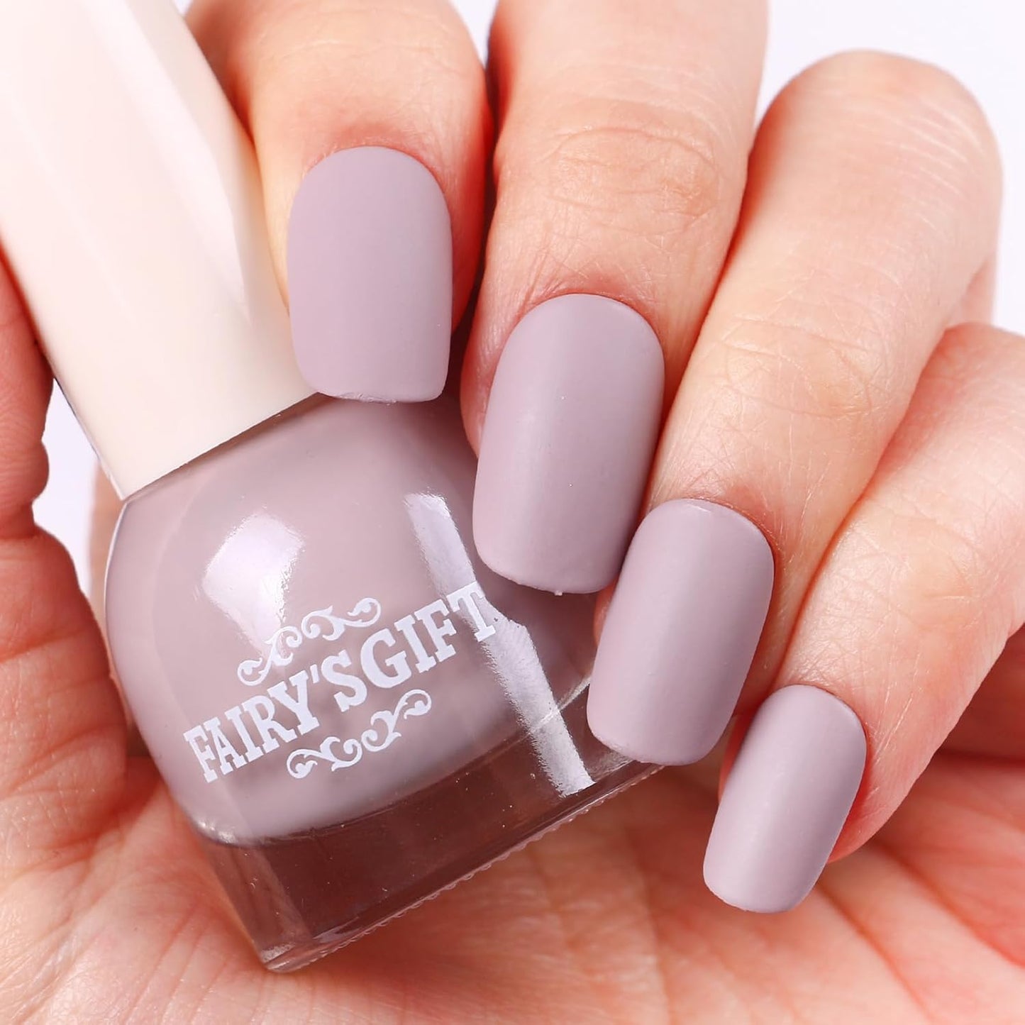 Matte Nail Polish Quick Dry Nail Lacquer for Nail Art Varnish, Mist Effect Matte Finish Velvet Nail Polish, 0.35 fl oz (Soft Brown-01, 10 ML)-Velvo Beauty