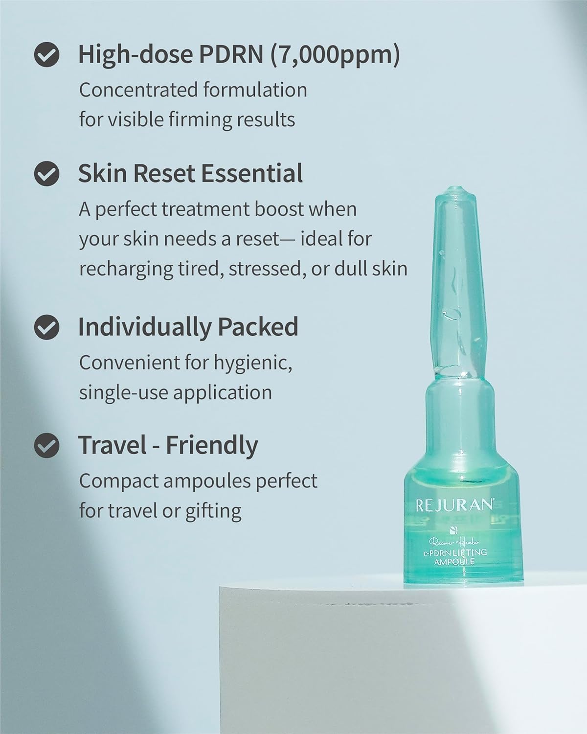 REJURAN® Recover c-PDRN® Lifting Ampoule - High Does Original Salmon DNA PDRN Serum DNA for Rejuvenation, Hydration, Skin Soothing, and Intensive Anti-Aging Korean Skincare. (2ml x 14 Vials)-Velvo Beauty