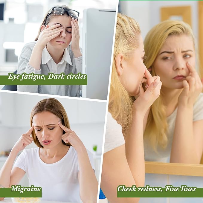 Jade Facial Mask, Jade Sleep Natural Stone Mask, Green Facial Cooling Mask, Jade Eye Mask Beauty Skincare Massage Tools for Alleviate Puffiness Face Massage Puffy Eyes Dark Circles-Velvo Beauty