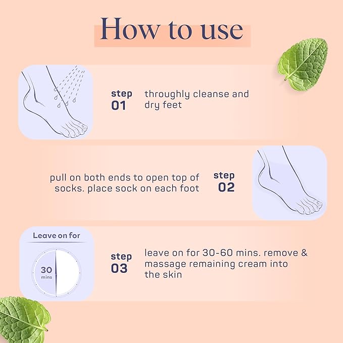 SpaLife Softening Care Foot Sockies (8-Pack) - Spearmint & Tea Tree Oil, Exfoliating Pack for Healthy Feet, Intensive Repair, Callus Remover Sockies, Dry Skin Solution, Moisturizing Foot Treatment-Velvo Beauty