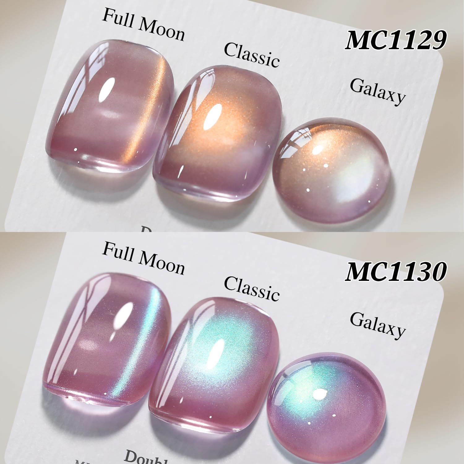 Double Rhythm 6 Colors Cat Eye Gel Polish Set Shimmer Glitter with Magnet Holographic Reflective Magnetic UV Nail Art Kit (6-Kit 43)-Velvo Beauty