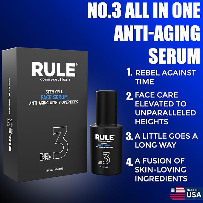 No.3 - Facial Serum with Biopeptides & Apple Stem Cells, Face Serums for Anti Aging, Peptide Serum as Skin Toner and Dark Spot Remover for Face, 30 mL-Velvo Beauty