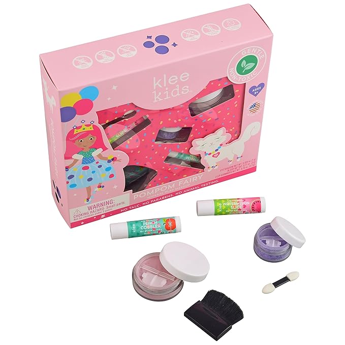 Luna Star Klee Kids Play Makeup Kit. Gentle and Non-Toxic. Kid-Friendly. Made in USA. (Pom Pom Fairy)-Velvo Beauty