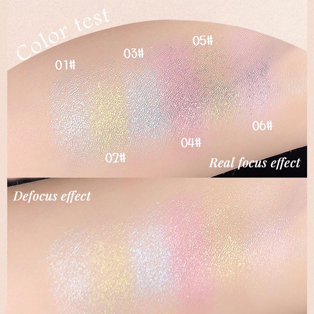 Light Pink Cream Glitter Shimmer Metallic Eyeshadow Palette Makeup, Natural Single Mini Instant Holographic Eyeshadow For Women, Sombras Crema Para Ojos, Talc, Paraben & Cruelty Free-Velvo Beauty