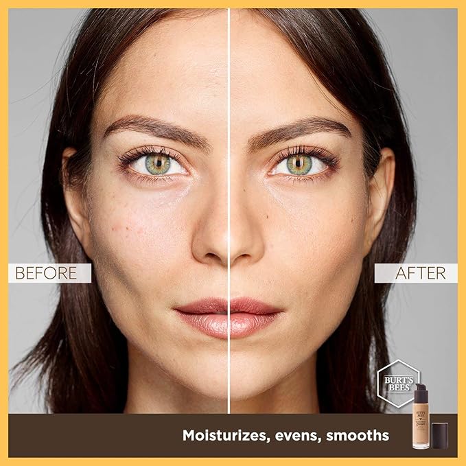 Burt's Bees Goodness Glows Liquid Makeup, Rich Caramel - 1.0 Ounce-Velvo Beauty