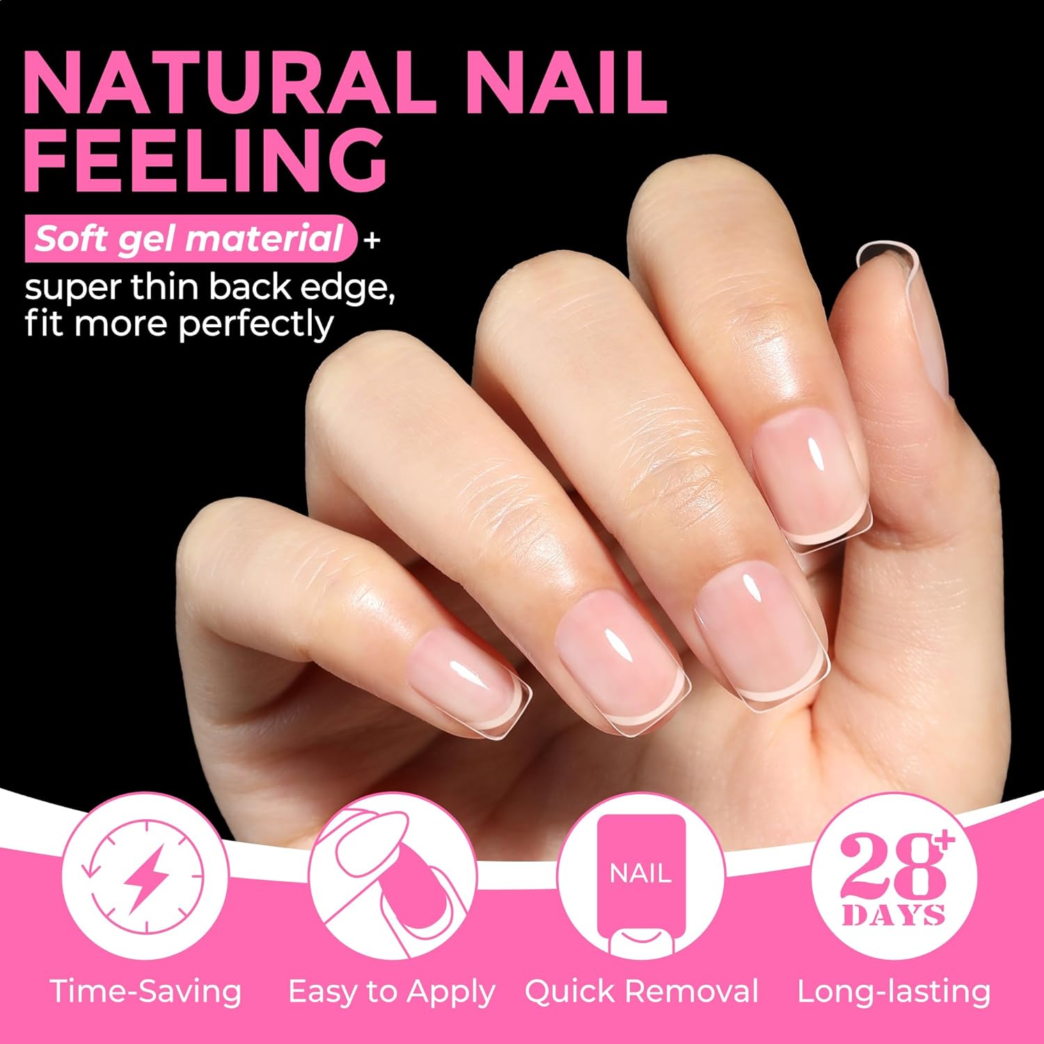 UNA GELLA Extra Short Square Nail Tips XS 216pcs Pre-shape Extra Short Square Press on Nails Gel Tips Full Cover Acrylic Nails False Nails For DIY Salon 12 Sizes-Velvo Beauty