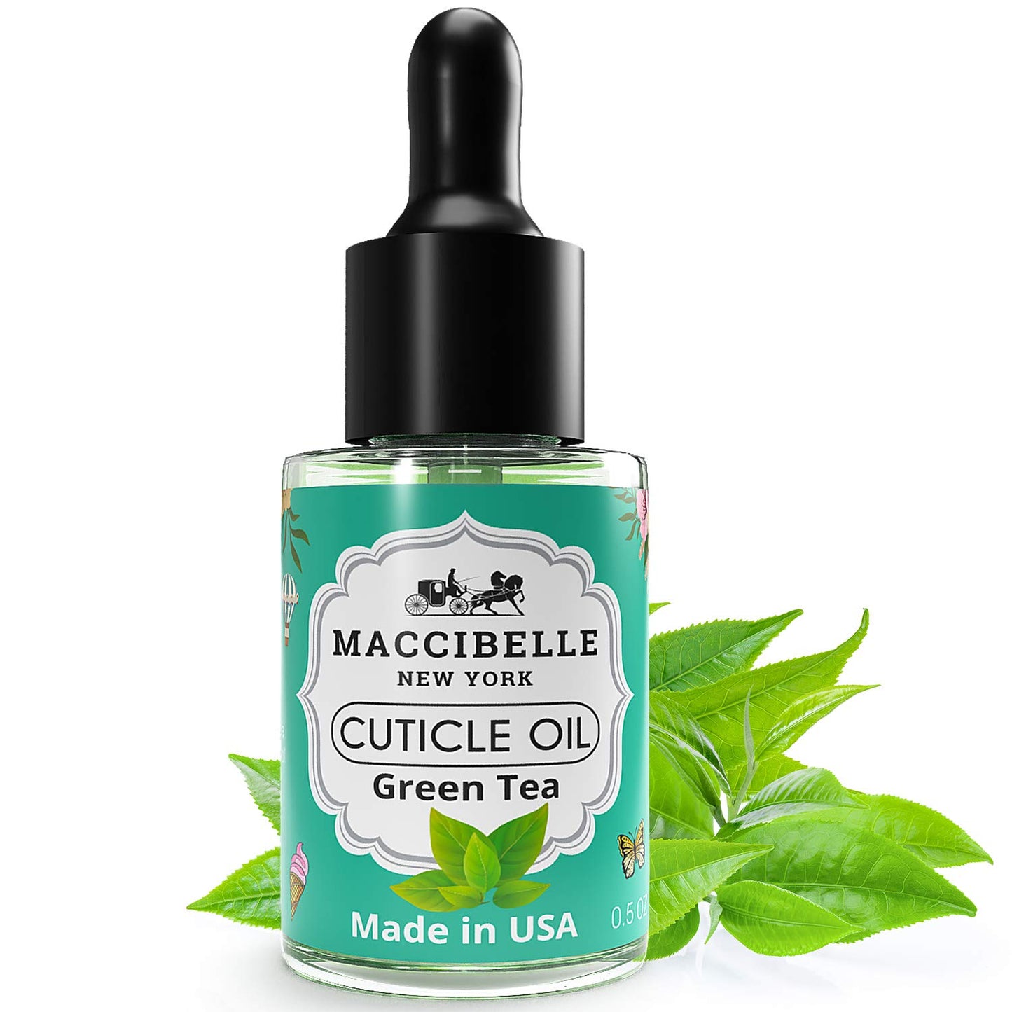 Maccibelle Cuticle Oil 0.5 oz - Heals Dry Cracked Cuticles (Green Tea, 0.5 Fl Oz)-Velvo Beauty
