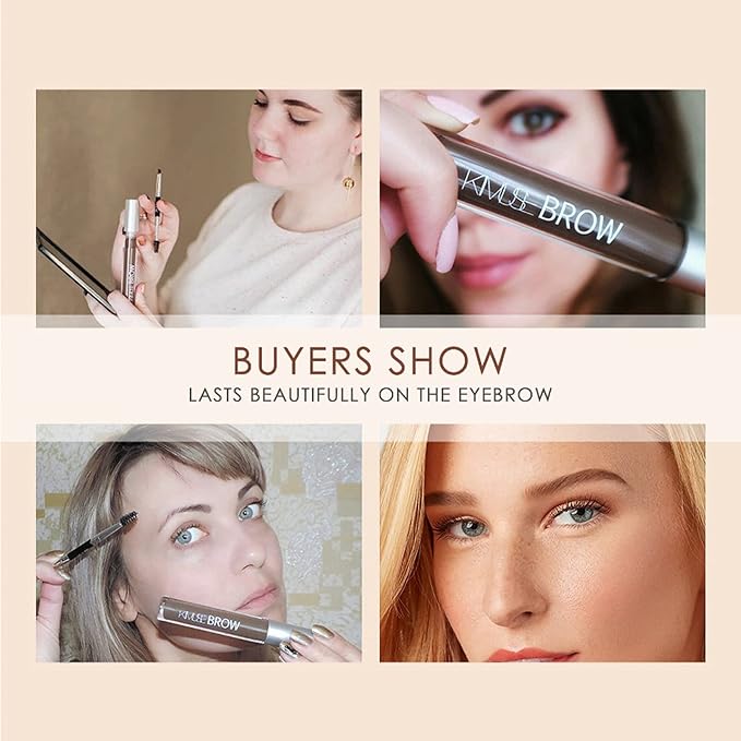 Waterproof Liquid Eyebrow Gels, Smudge-Proof, Sweat Resistant, Full Natural-24Hours Long Lasting Tinted Makeup Color Gel with Brow Pen (BLONDE)-Velvo Beauty