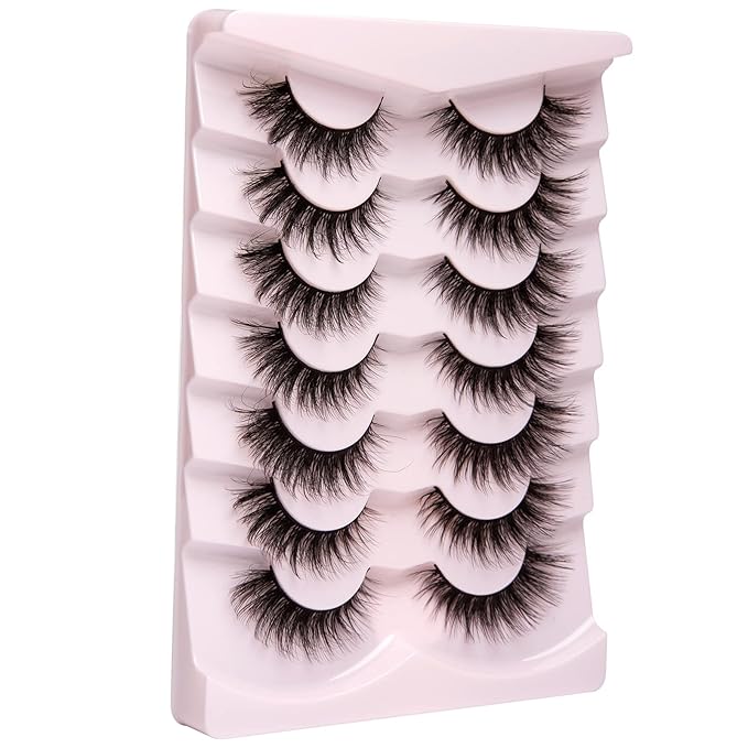 Onlyall Lashes Mink False Eyelashes Natural Wispy Lashes Soft Faux Mink Lashes Fluffy False Lashes 16MM A04-Velvo Beauty
