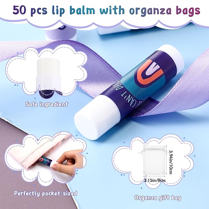 Fumete 50 Pcs Suicide Prevention Awareness Lip Balm Bulks Purple Teal Ribbon Lip Balm Mental Health Care Gift for Suicide Prevention Awareness Inspirational Favor Charity Campaign Supplies-Velvo Beauty