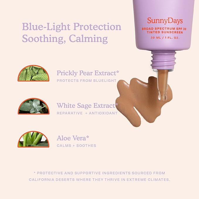 Tower 28 Beauty SunnyDays SPF 30 Tinted Mineral Sunscreen - For Sensitive Skin - 2-in-1 Facial Broad Spectrum UVA/UVB Protection + Foundation – Shade 55 TEMESCAL, 1 Fl Oz-Velvo Beauty