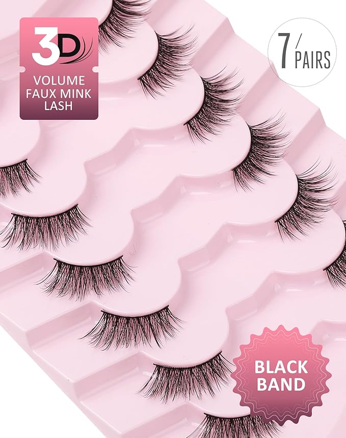 Onlyall Half Eyelashes Corner Lashes Natural Lashes Half Lashes Wispy End Lashes Corner Eyelashes 3/4 Lashes 7 Pairs C19-Velvo Beauty