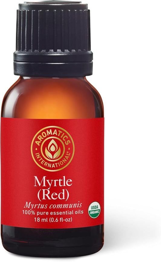 Aromatics International Premium Organic Myrtle Red Essential Oil 18ml | 100% Pure Essential Oil for Diffusion & Aromatherapy-Velvo Beauty
