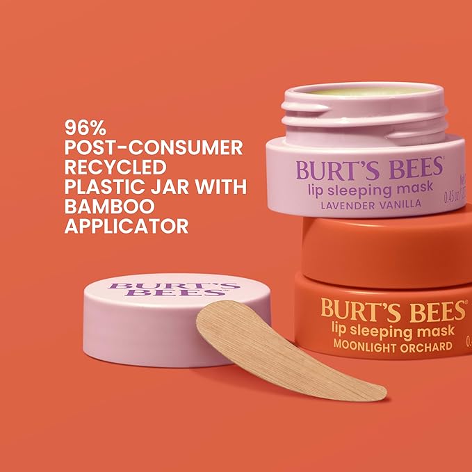 Burt’s Bees Moonlight Orchard Lip Sleeping Mask, With Hyaluronic Acid and Squalane Moisturizer To Instantly Hydrate Lips, Overnight Lip Mask, Lip Treatment, 0.45 oz.-Velvo Beauty