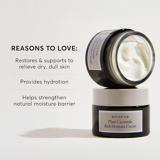 Naturium Plant Ceramide Rich Moisture Cream, Hydrating & Anti-Aging Skincare, 1.7 oz-Velvo Beauty