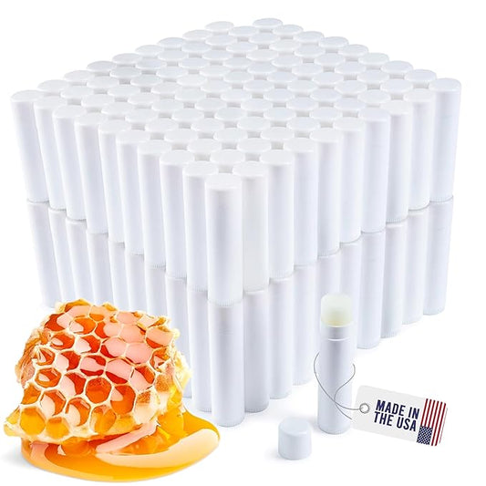 Lip Balm Bulk Unlabeled - Made in USA Bulk Chapstick - Natural Ingredients Vitamin E Shea Butter - Custom Chapstick Bulk For Party & Wedding Favors (200 Count, Honey)-Velvo Beauty