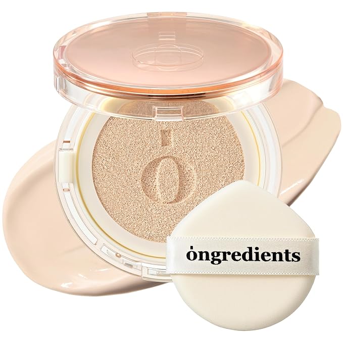 Skin Barrier Glow Cover Cushion, All-day Coverage, Glow Finish, Lightweight, Skincare-Like Texture, Non-cakey Makeup, Korean Cushion Foundation (#17C Dawn Mist, 0.49 oz)-Velvo Beauty