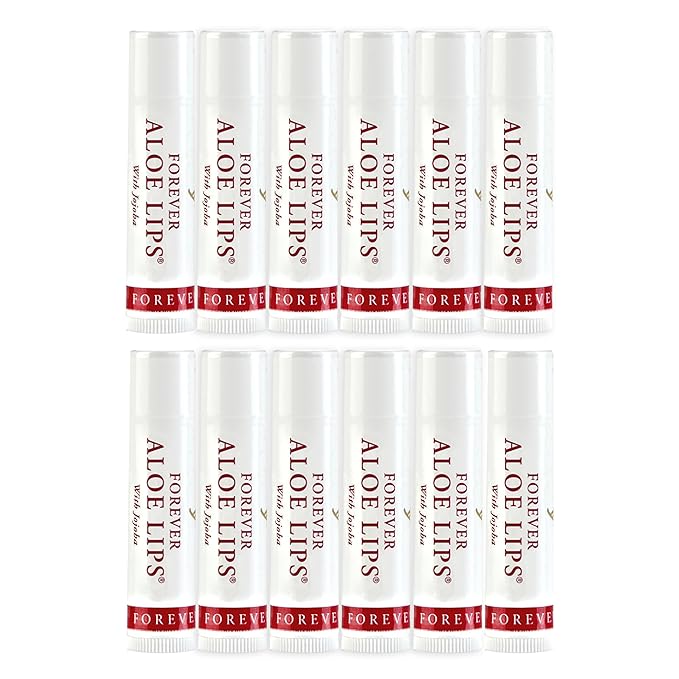 Forever Living - Forever Aloe Lips - Ultimate Lip Care for Any Weather - Moisturizing Lip Balm with Aloe, Jojoba & Beeswax - Vegan - Pack of 12-Velvo Beauty