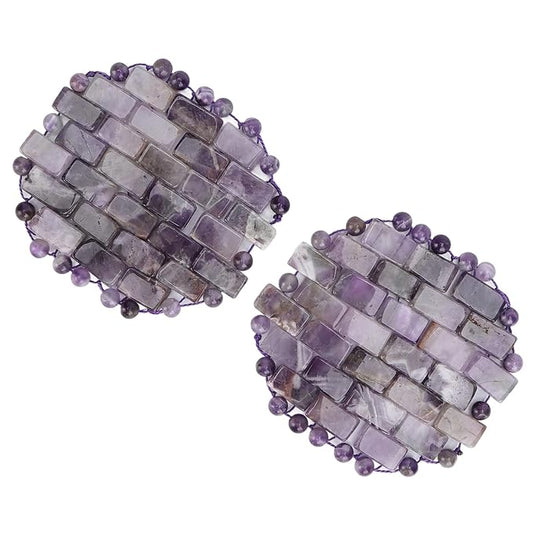 Jade Eye Mask, Amethyst Eye Pack Wrinkle Puff Elimination Dark Circles Fading Quartz Stone Eye Patch Jadestone Eye Massager Relieve Eye Fatigue-Velvo Beauty