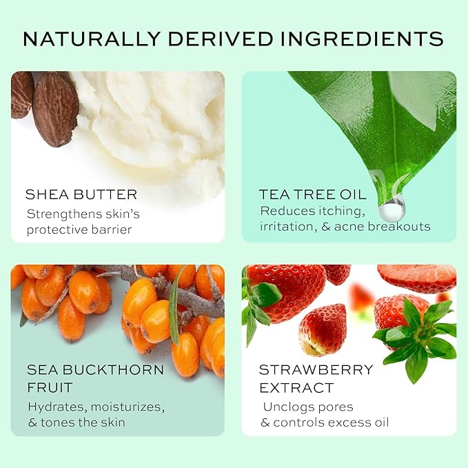 Face Moisturizer with Hyaluronic Acid Face Cream for Kids - Facial Cream & Gentle Moisturizer with Strawberry Extract & Vitamin E - Daily Facial Cream Moisturizer for Dry & Sensitive Skin 50ml-Velvo Beauty