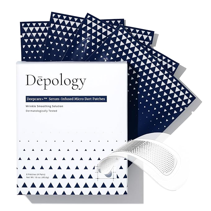 depology Deepcare+ Serum-Infused Micro Dart Patche | 4 Pairs Eye Mask | Under Eye Patches for Wrinkles | Fine Lines | Hydrating Eye Mask with Peptides | Amino Acids | and Synthesized Molecules-Velvo Beauty