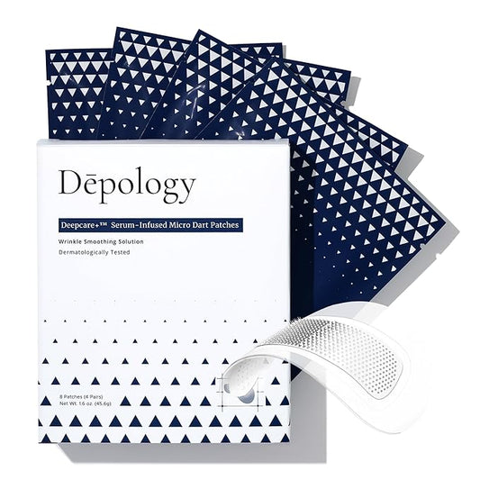 depology Deepcare+ Serum-Infused Micro Dart Patche | 4 Pairs Eye Mask | Under Eye Patches for Wrinkles | Fine Lines | Hydrating Eye Mask with Peptides | Amino Acids | and Synthesized Molecules-Velvo Beauty