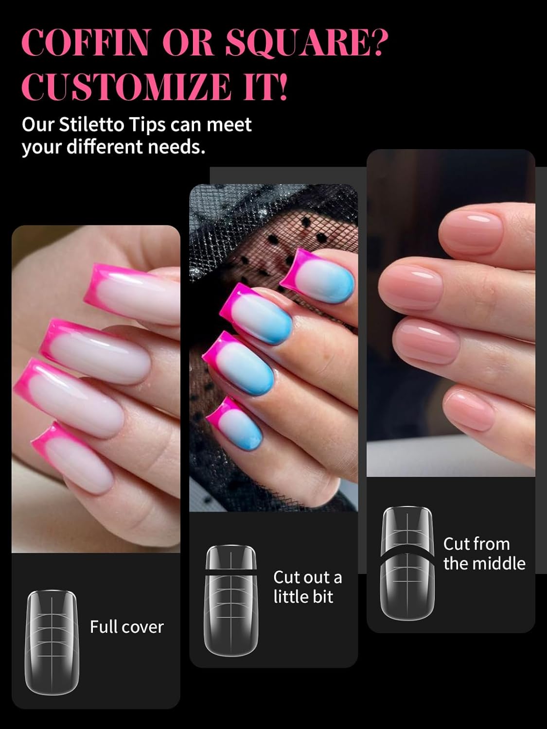 EBANKU Dual Nail Forms for Poly Extension Gel, 120 PCS 2 In 1 Nail Molds Reusable Nail Extension Forms for Builder Gel Manicure Design Salon DIY-12 Sizes-Velvo Beauty